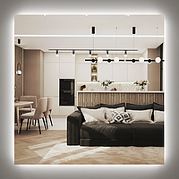 Дзеркало з LED підсвічуванням 800 х 800 мм.