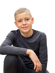 Дитячий термокомплект для хлопчика KIFA з 30% вовни чорний