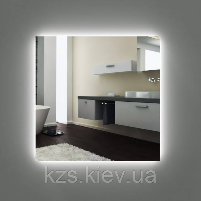 Дзеркало з LED підсвічуванням 700 х 700 мм., фото 1