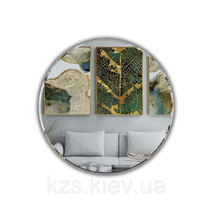 Дзеркало з фацетом 10 мм, Д-600 мм, фото 1