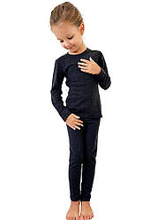 Термолосини для дівчинки з 30% вовни Wool Comfort Kifa чорні