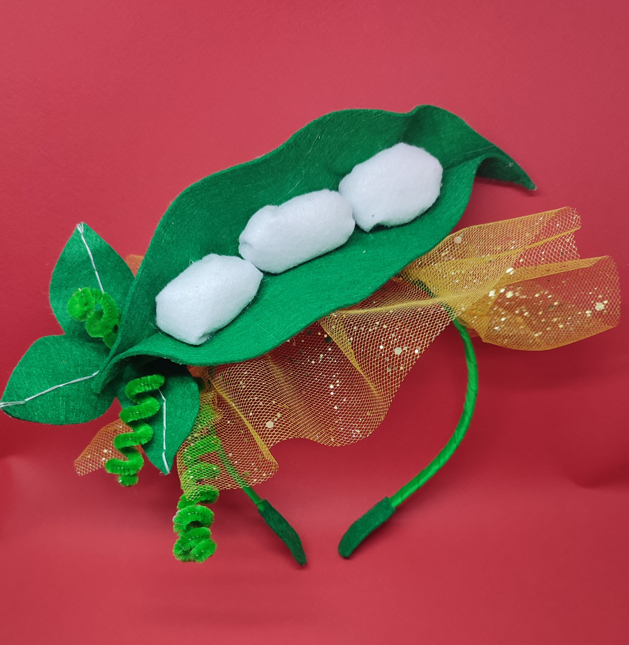 Обруч Квасоль Квасоля Ободок Квасолі Квасолька Обідок Фасоль Фасолі Осінній Карнавальний костюм Фасолька, фото 1