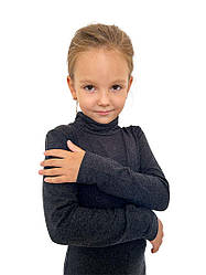 Термогольф для дівчинки з 30% вовни Wool Comfort Kifa чорний