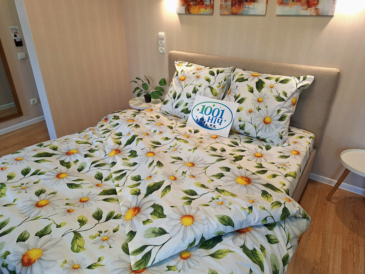 Постільна білизна Ранфорс 28, двоспальна 175х220 см, на кнопках