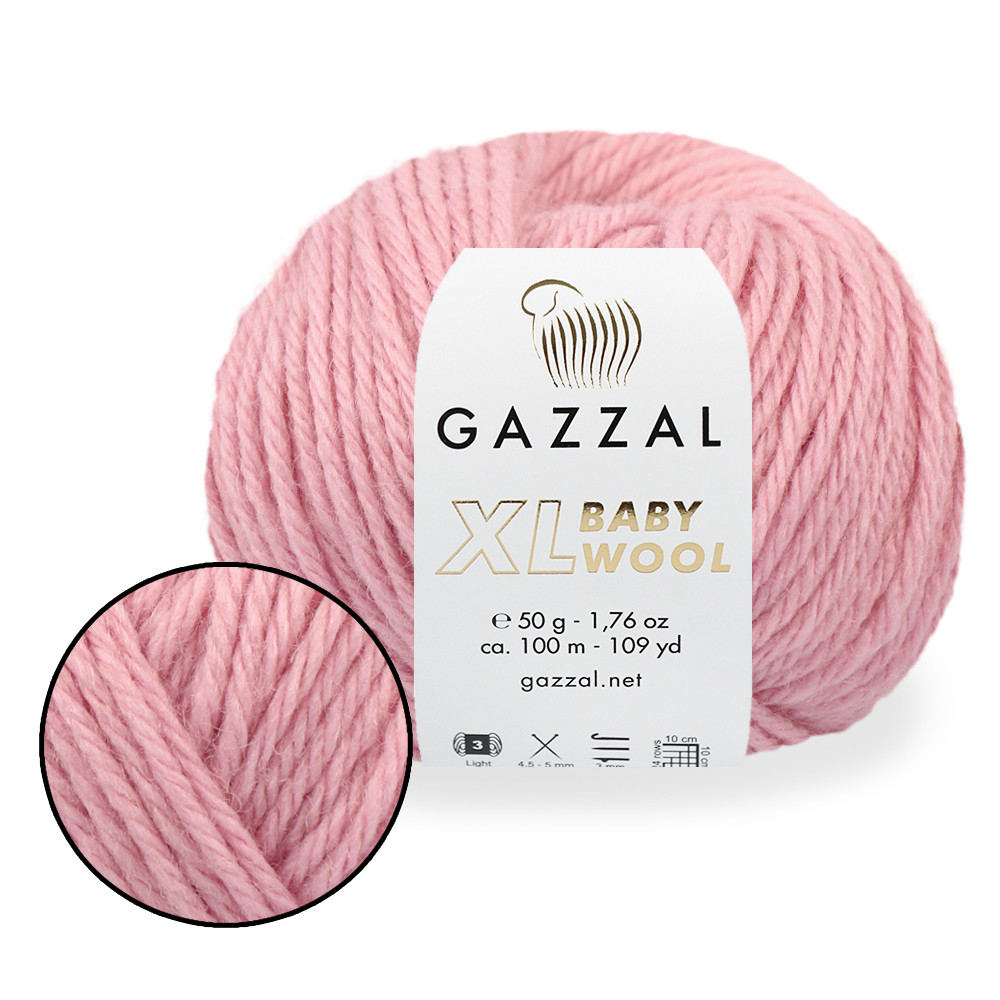 Gazzal XL Baby Wool, Пудра №845, фото 1