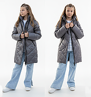 Зимове пальто куртка для дівчинки "Жасмин" фіолетове (140-158р).