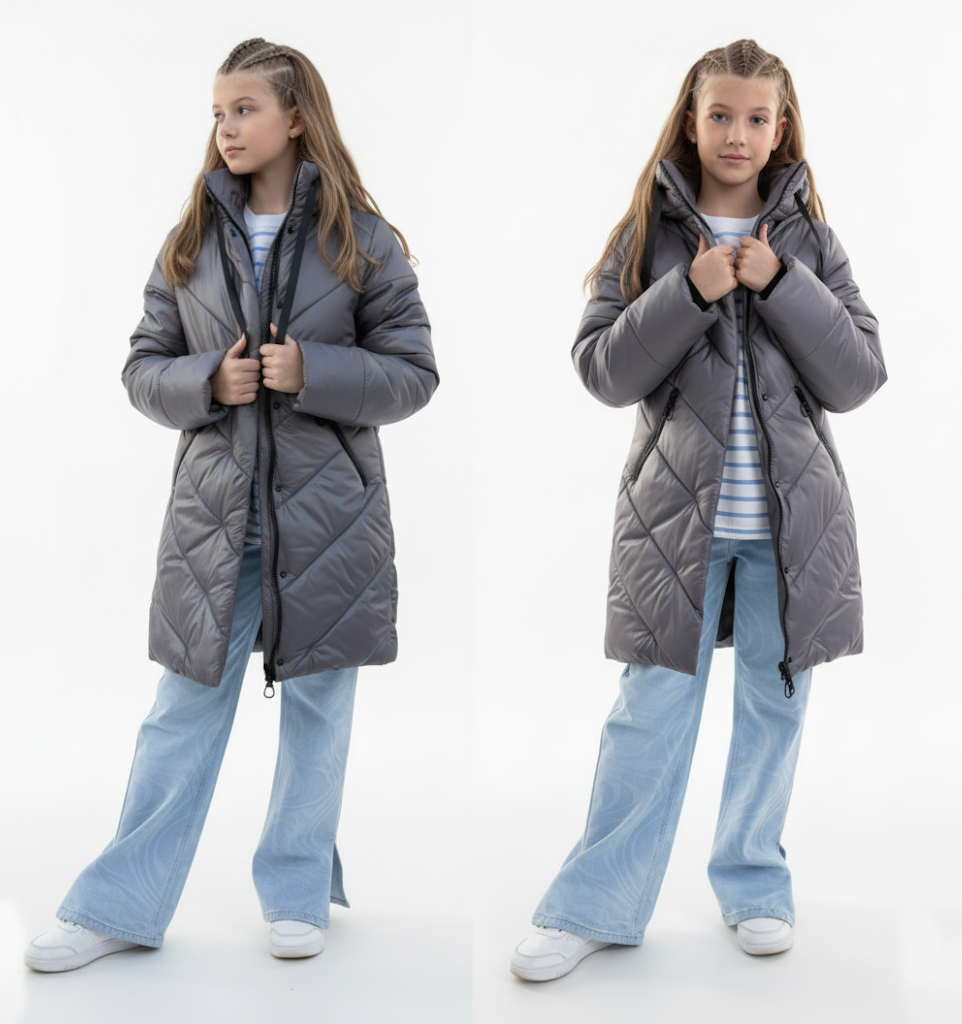 Зимове пальто куртка для дівчинки "Жасмин" фіолетове (140-158р)., фото 1