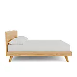 Ліжко двоспальне "Клара" з натурального дерева для готелів, фото 4