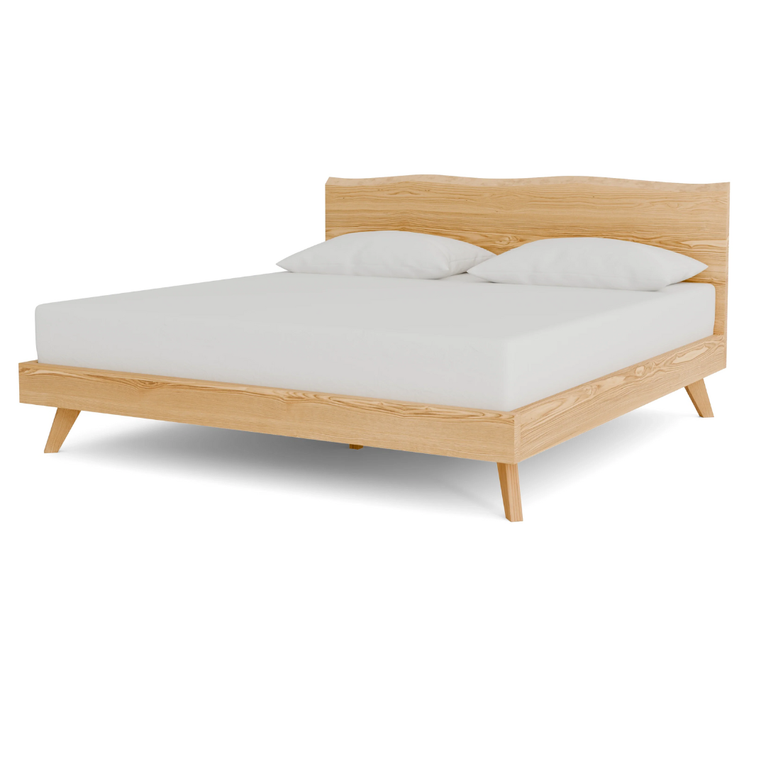 Ліжко двоспальне "Клара" з натурального дерева для готелів, фото 1