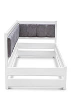 Кутове ліжко Лілі біле 90х200 м'яке узголів'я сірий ліве TM Мікс-Меблі, фото 3