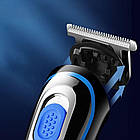 Акумуляторна машинка для стрижки волосся + 4 насадки, SURKER SK-695 / Тример для бороди / Тример чоловічий для стрижки волосся, фото 3