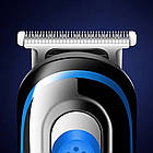 Акумуляторна машинка для стрижки волосся + 4 насадки, SURKER SK-695 / Тример для бороди / Тример чоловічий для стрижки волосся, фото 8