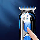 Акумуляторна машинка для стрижки волосся + 4 насадки, SURKER SK-695 / Тример для бороди / Тример чоловічий для стрижки волосся, фото 5