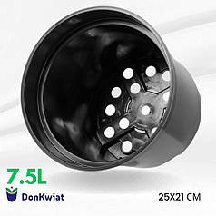 Горщик 7.5 л круглий d 25 h 21 Donkwiat RS7.5R