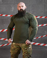 Тактический военный убакс 5.11 олива под плитоноску, Тактическая боевая рубашка олива хаки, Убакс олива с демпфером, fos vxz nmc