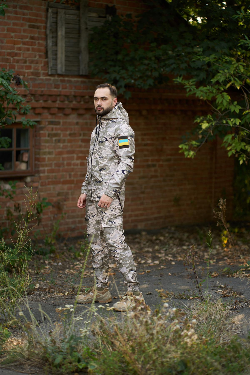 Чоловічий костюм світлий піксель, легкий демісезонний комплект військової форми, куртка та штани з ріп-стопу - фото 1 - id-p2770695317