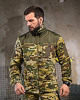 Тактическая флисовая кофта мультикам, Военная флиска мультикам на молнии, Армейская флиска с липучками, fos vxz nmc