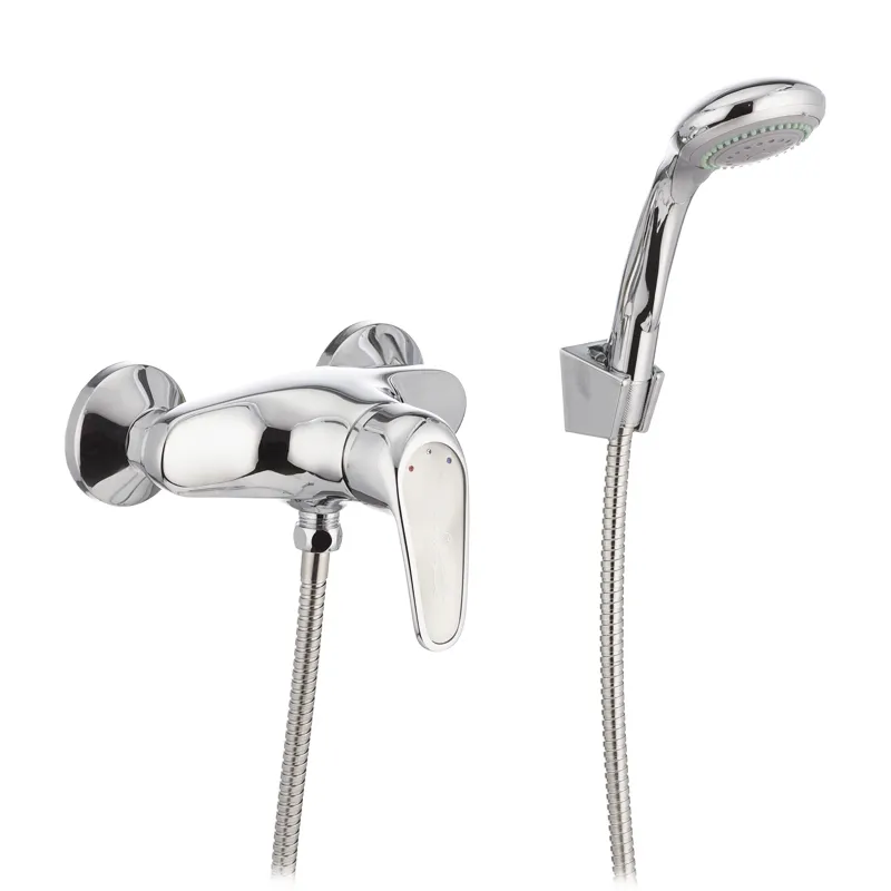 Змішувач для душа Cron Magic 003 (CR0153) — одноважільний змішувач із коротким виливом, силуміновий корпус, хромоване покриття