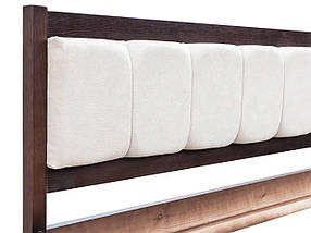 Кутове ліжко Лілі горіх темний 90х200 м'яке узголів'я беж ліве TM Мікс-Меблі, фото 4