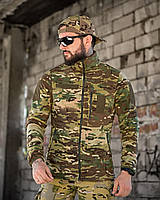 Тактическая флисовая кофта мультикам, Военная флиска камуфляж на молнии, Армейская флиска с липучками, fos vxz nmc