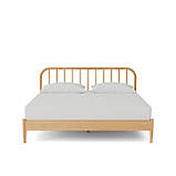 Ліжко двоспальне "НАОМІ" з натурального дерева для готелів, фото 2