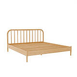 Ліжко двоспальне "НАОМІ" з натурального дерева для готелів, фото 4