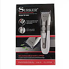 Акумуляторна машинка для стрижки волосся + насадка, SURKER SK-5803 / Бездротовий триммер для бороди / Тример для стрижки волосся, фото 10