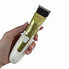Акумуляторна машинка для стрижки волосся + насадка, SURKER SK-5803 / Бездротовий триммер для бороди / Тример для стрижки волосся, фото 8