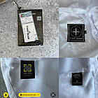 Біла молодіжна куртка-вітровка stone island з патчем спортивна чоловіча куртка стонік на блискавці с капюшоном, фото 8