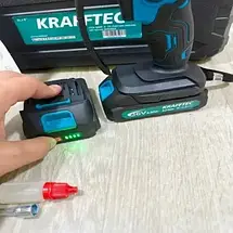 Акумуляторна ланцюгова пила Krafftec 48V 6Ah – компактна пила 15 см, 2 АКБ, 6000 об/хв, кейс, фото 4