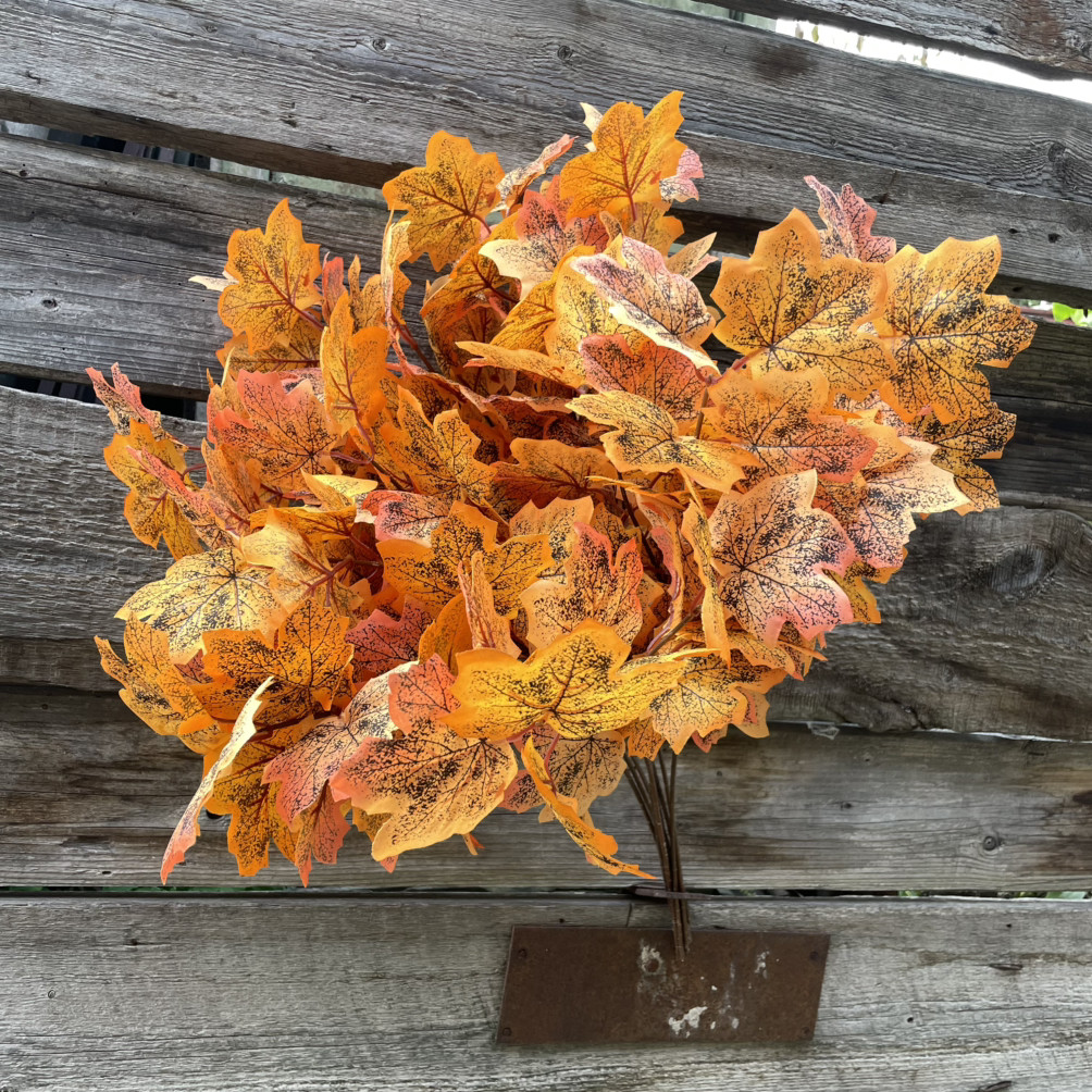 Штучна гілка листя гілка клена 63 см, фото 1