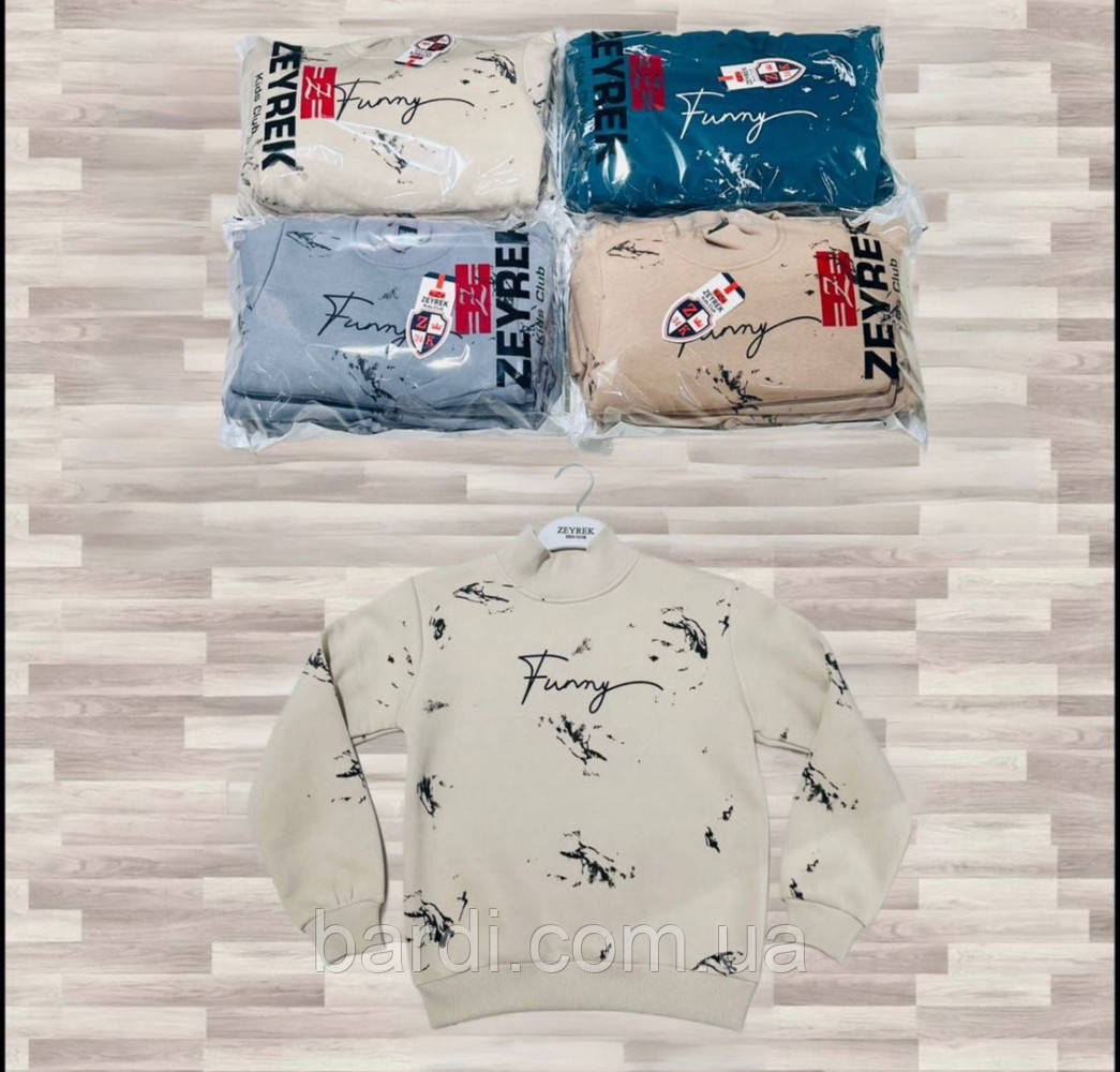 Кофта для хлопчиків 4-8 тринитки з начосом