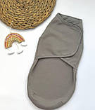 Тепла пелюшка кокон на липучці для новонароджених (тринитка начос), фото 3