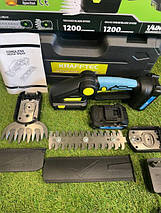 Акумуляторні ножиці-кущоріз Krafftec 2 в 1 (з 2 акумуляторами, зарядним пристроєм та кейсом), фото 4