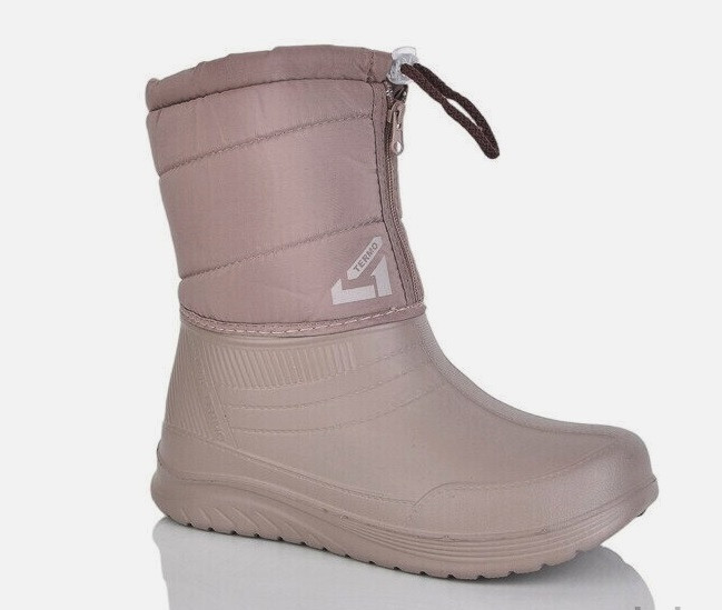 Зимові бежеві дутики калоші пінка піна ПВХ ЕВА розмір 39 40, фото 1