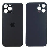 Задня кришка Apple iPhone 12 Pro Max (чорна оригінал Китай із великим отвором)