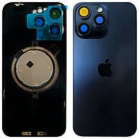 Задня кришка Apple iPhone 15 Pro Max (синя Blue Titanium з рамкою, склом камер і магнітом)