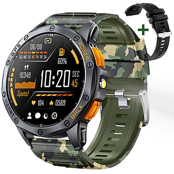 Смарт годинник для військових тактичний протиударний з прийомом дзвінків водонепроникний Smart Watch Modfit Army