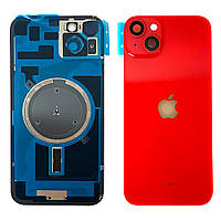 Задня кришка Apple iPhone 14 Plus (червона з рамкою, склом камер і магнітом)