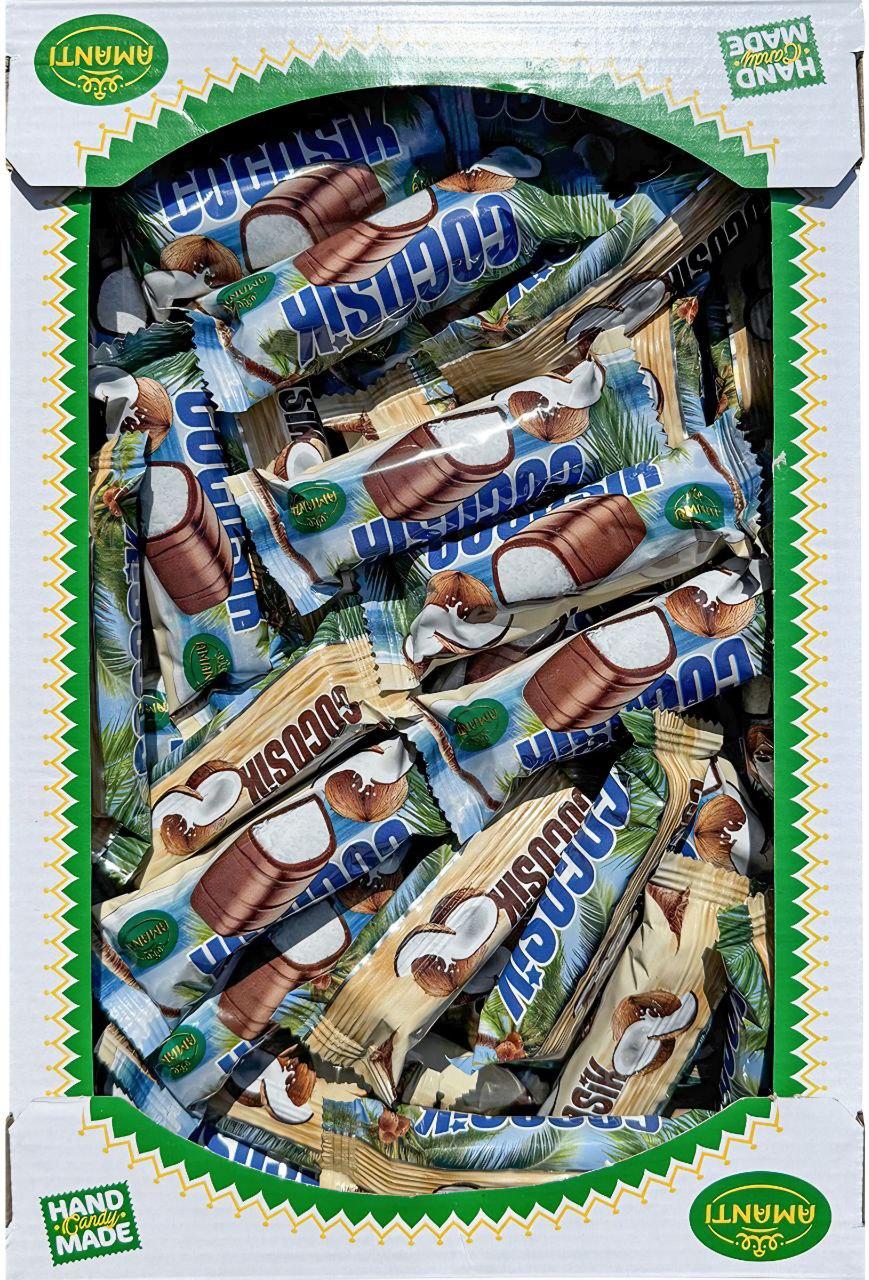 НОВИНКА! Цукерки Amanti COCOSIK 1 кг (глазуровані батончики кокос в шоколаді як баунті)