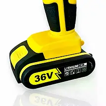 Акумуляторний ударний шуруповерт Krafftec 36V 4Ah з 2 АКБ, 45 Нм, патрон 13 мм, LED підсвітка, кейс, фото 2