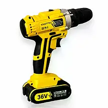 Акумуляторний ударний шуруповерт Krafftec 36V 4Ah з 2 АКБ, 45 Нм, патрон 13 мм, LED підсвітка, кейс, фото 3