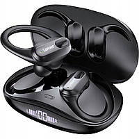 Спортивні бездротові навушники Lenovo XT80 з мікрофоном Bluetooth 5.3 LED-дисплей Wi-Fi звук Black