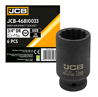 Головка торцева ударна глибока 3/4" 33 мм (12-гранна) JCB Tools JCB-46810033