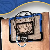Дитячий баскетбольний набір з електронним табло, металеве кільце, м’яч і насос, настінний, для активних ігор вдома, фото 4