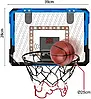 Дитячий баскетбольний набір з електронним табло, металеве кільце, м’яч і насос, настінний, для активних ігор вдома, фото 6