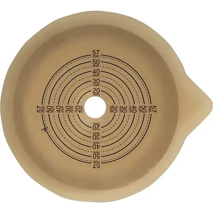 Пластина для двокомпонентного калоприймача, розмір стоми: 12-57 мм (10 шт/упак), фото 1