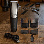 Машинка для стрижки + 4 насадки, від USB, SURKER SK-779 / Акумуляторний тример для стрижки / Машинка для волосся, фото 6