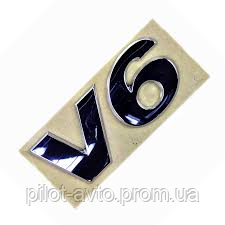 Емблема V6 оригінал Фольксваген VW V6 VAG 2H0 853 675 F 2ZZ