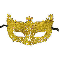 Маска для карнавалу із м`якого пластику one size золотистий